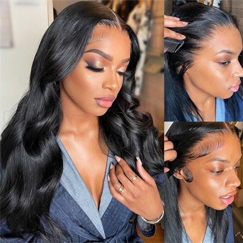 pre-cut body wave lace closure wigs