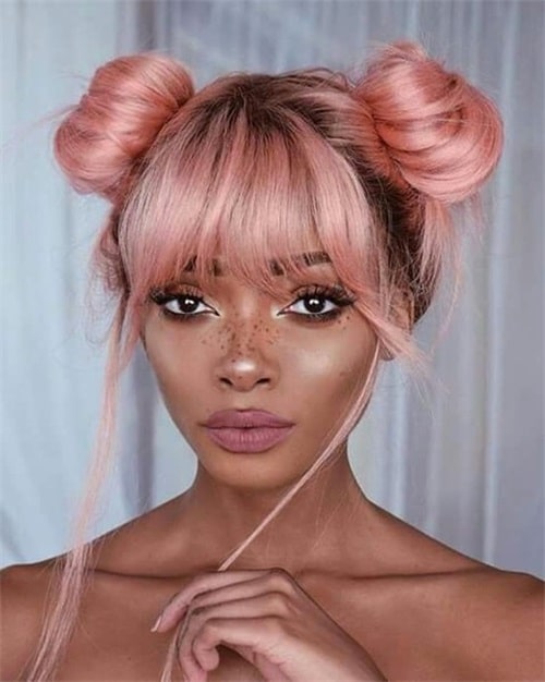 different space bun style