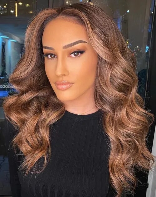 Toffee hair color can satisfy your seasonal holiday needs