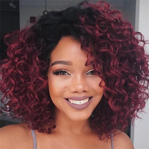 Burgundy and mahogany blend hair