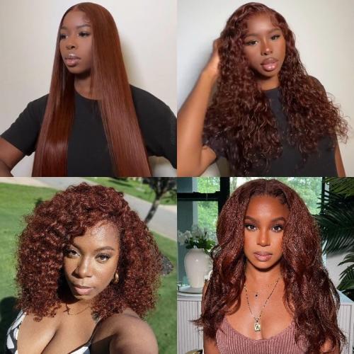 reddish brown lace front wig