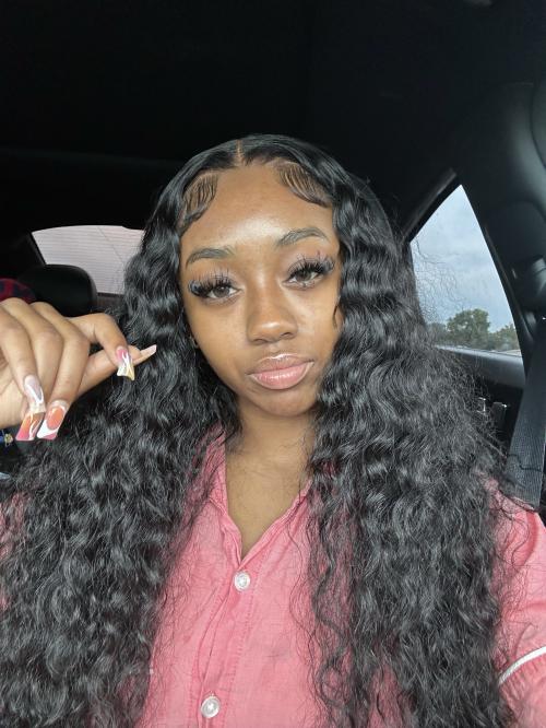 bleached knots water wave wig