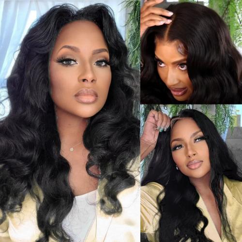 body wave bleached knots wig