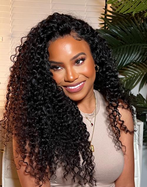 curly lace front wig