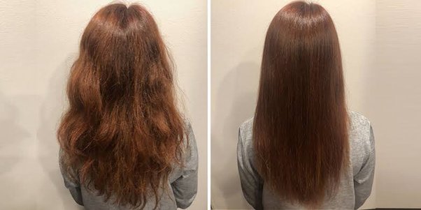 flat iron before and after