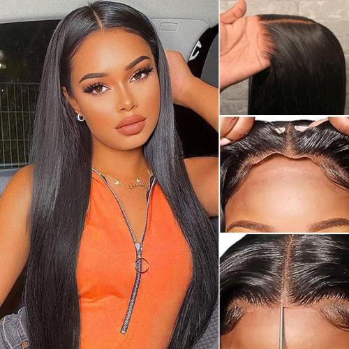 pre-cut straight lace wig