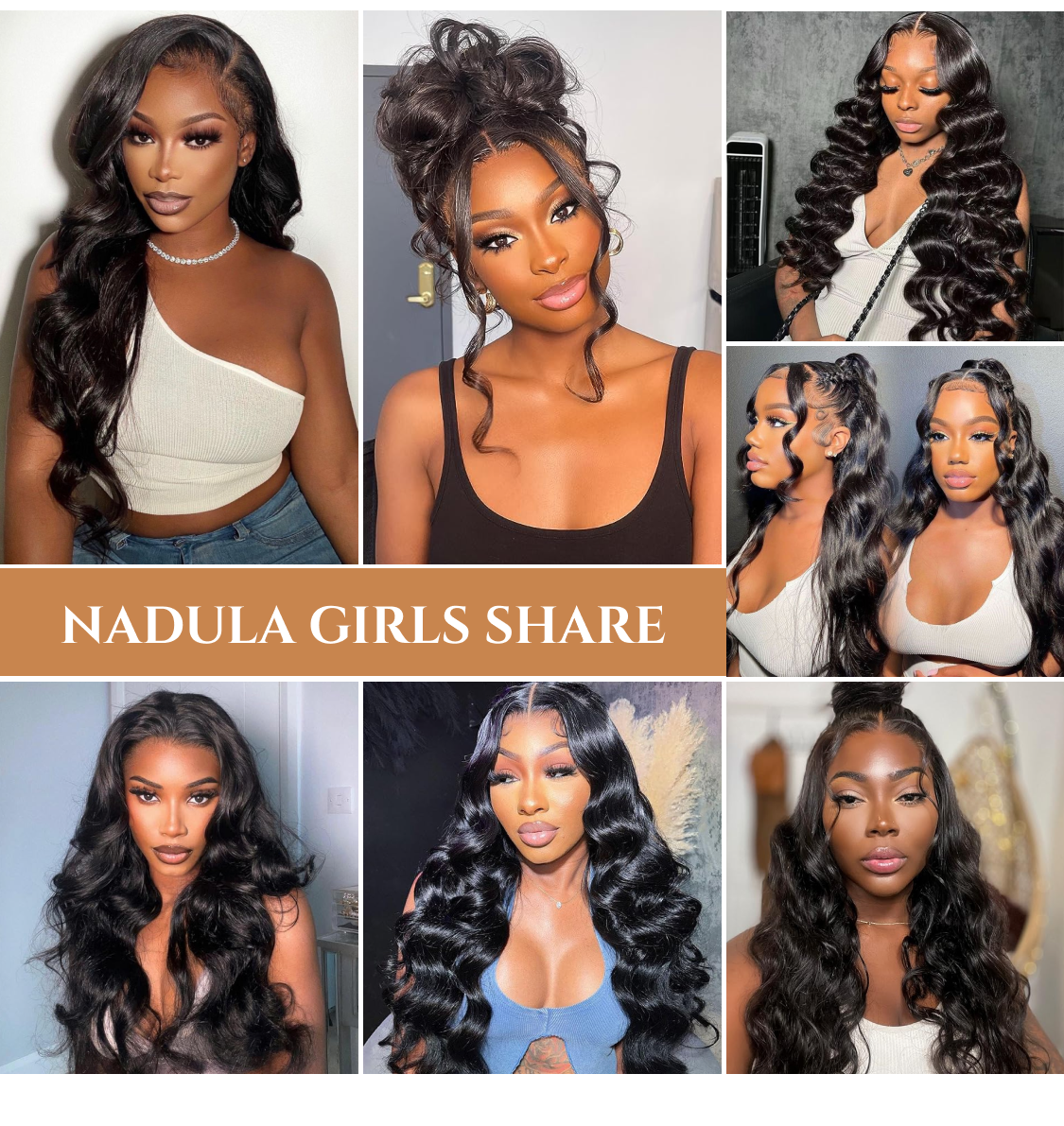 
    Nadula Mocha Brown Highlight Wig 13x4 Pre-everything Loose Body Wave Wig Chocolate Brown with Caramel Highlights