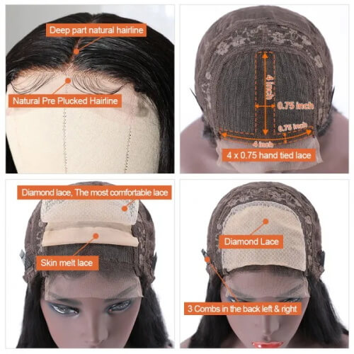 4x0.75 t part wig