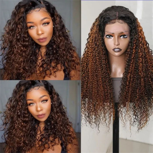 balayage highlight wig on black hair
