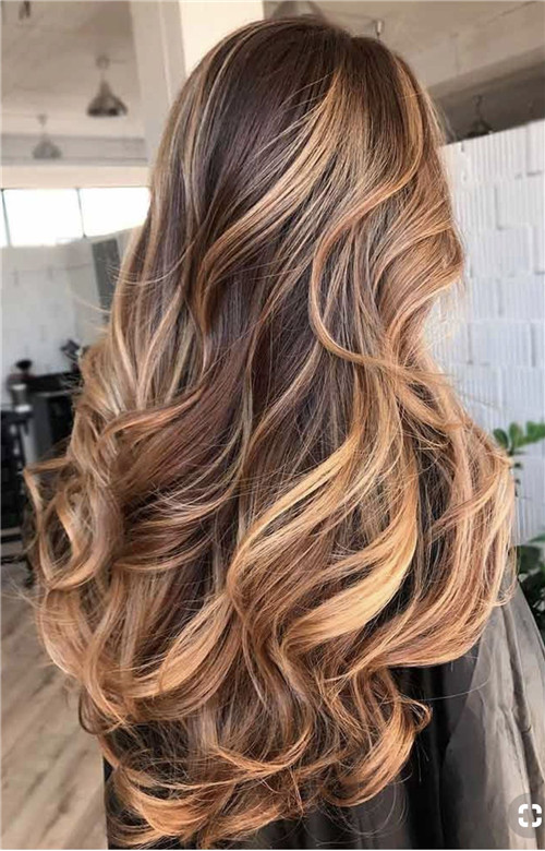 honey brown balayage