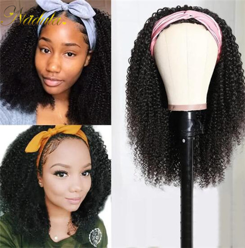 kinky curly hair half wigs
