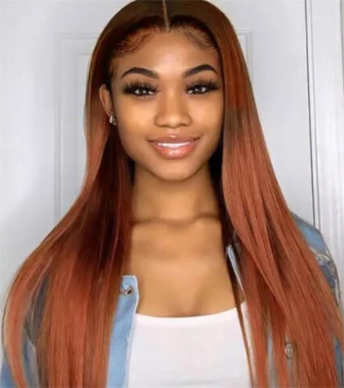  light orange with dark roots