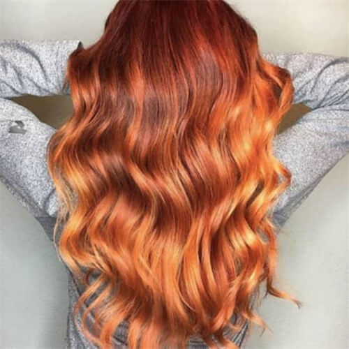 orange ombre wig