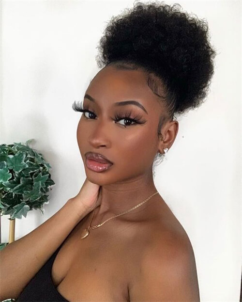 high bun hairstyle