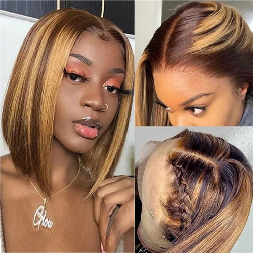 brown balayage short hair