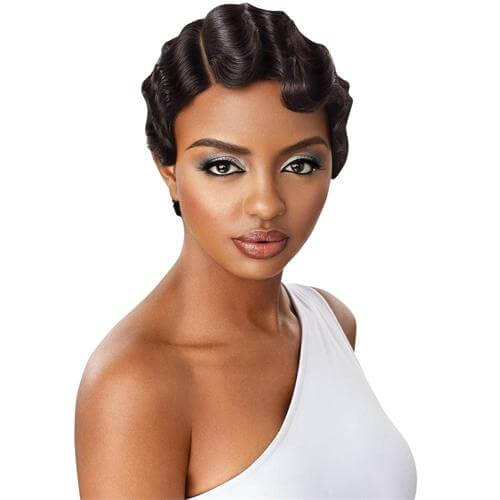 short finger wave wig