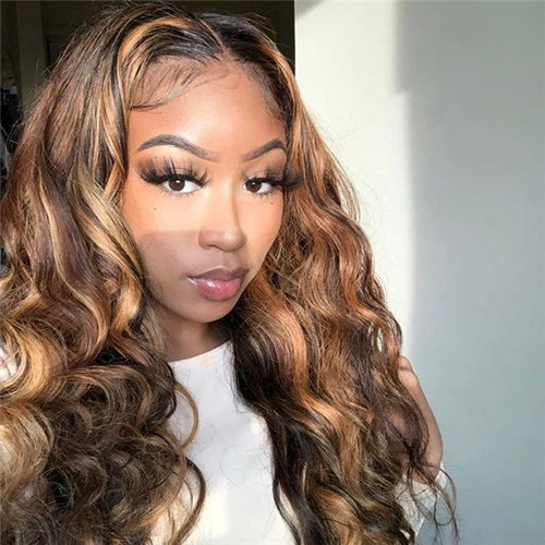 highlight human hair wig