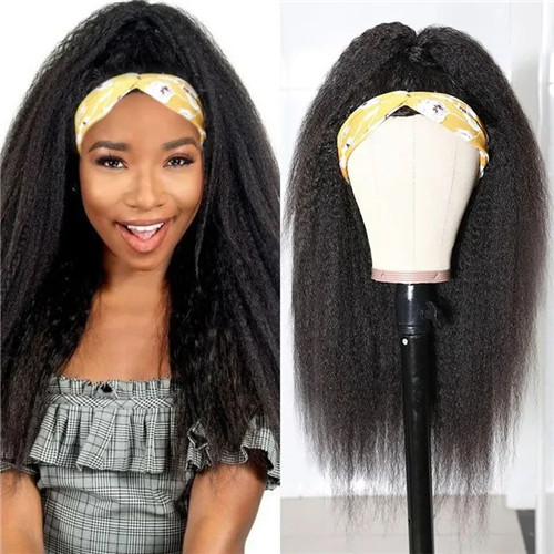 kinky straight half wig