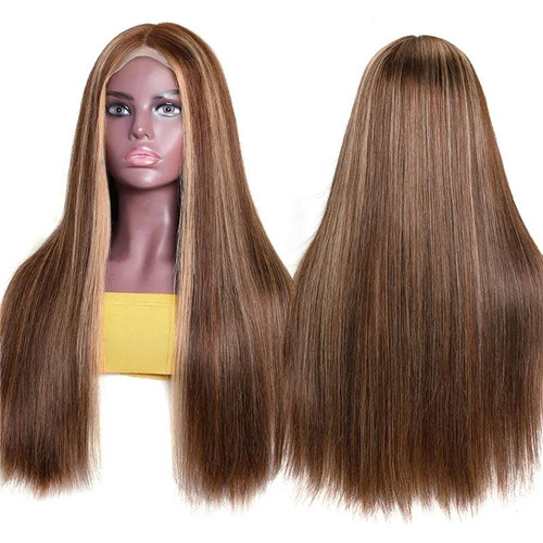 long brown wig