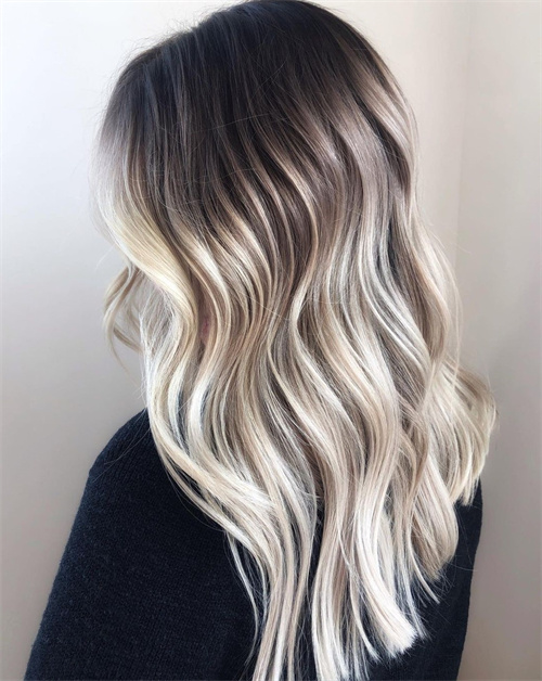 Platinum Blonde Balayage