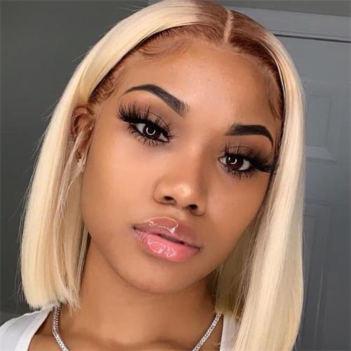 short blonde bob