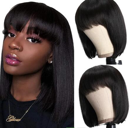 short bob wig with bangs