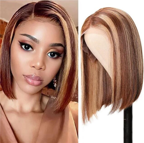 short brown wig