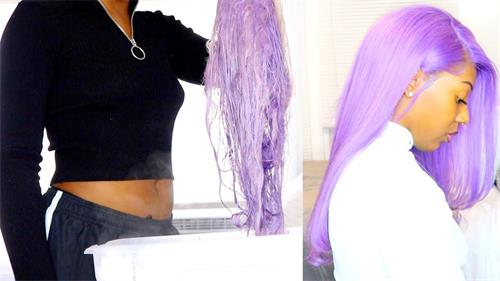 water color method dye a wig