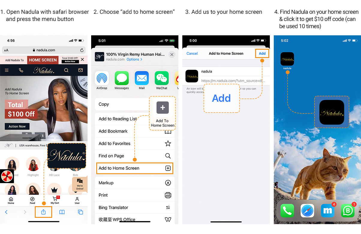 How to add to home screen for IOS system