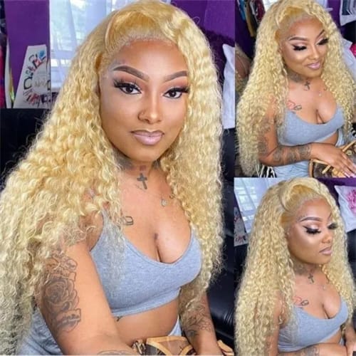 613 Blonde Curly Hair