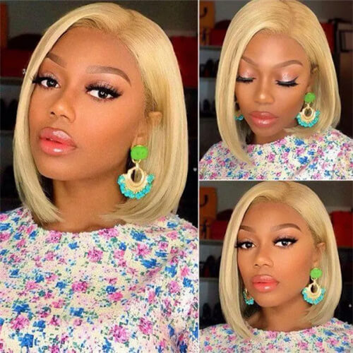blonde transparent lace front wig