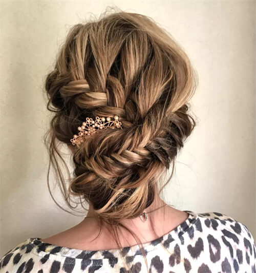 Chunky Braid Updo