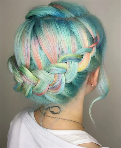 Colorful Halo Braids 