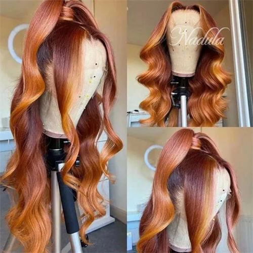 Cropped red wigs
