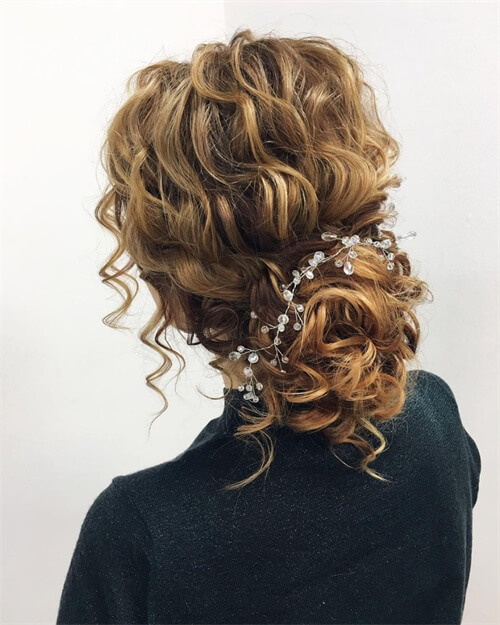 Curly Low Bun