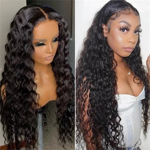  Glueless Deep Wave Lace Closure Wig