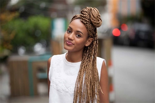 Half-Up box braid