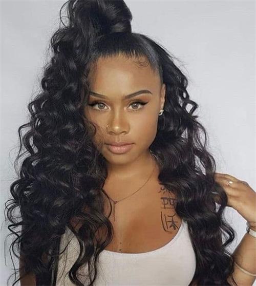 half up half down lace closure