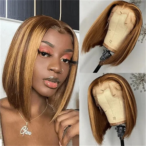  Highlight Brown Bob Wig