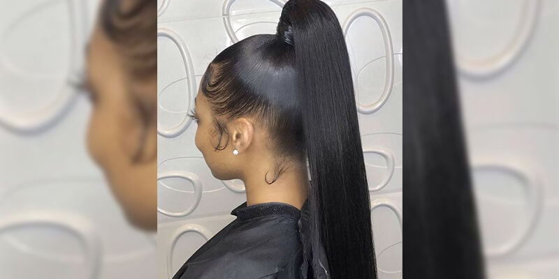 How To Do A Quick Weave Ponytail With Bangs