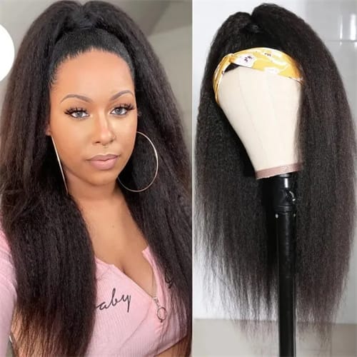 Kinky Straight Headband Wig