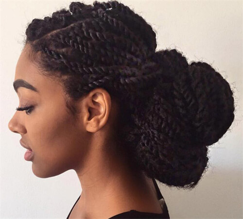 Kinky Twists Bun