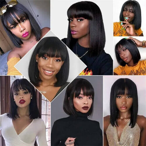 Nadula Bob Wig With Bangs
