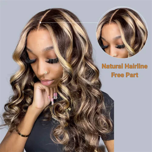 Nadula Mix Highlight Color Blonde Straight Wig