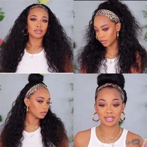 Nadula Water Wave Wigs Half Wig With Headband