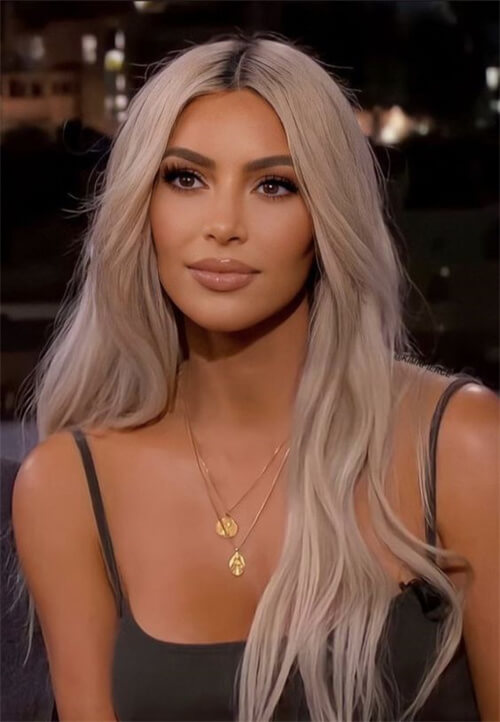 Platinum blonde hair