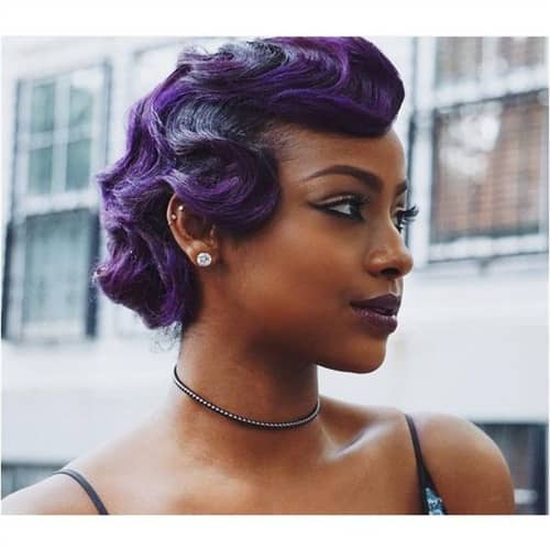 Purple Finger Waves
