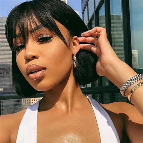 HD Closure Wig Short Straight Bob Wig