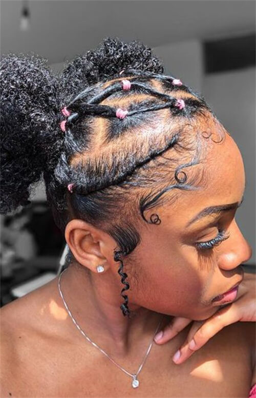 Space Buns with Rubber Bands