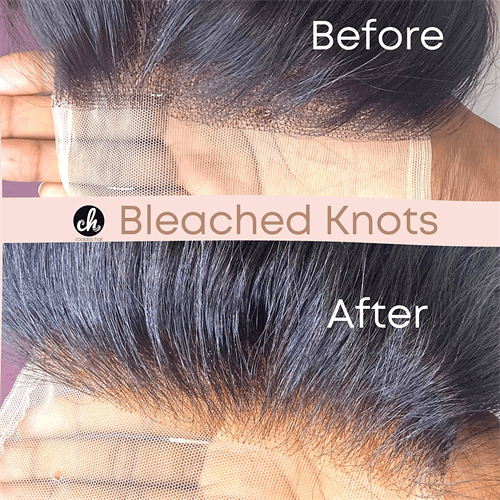 bleached knots before and after